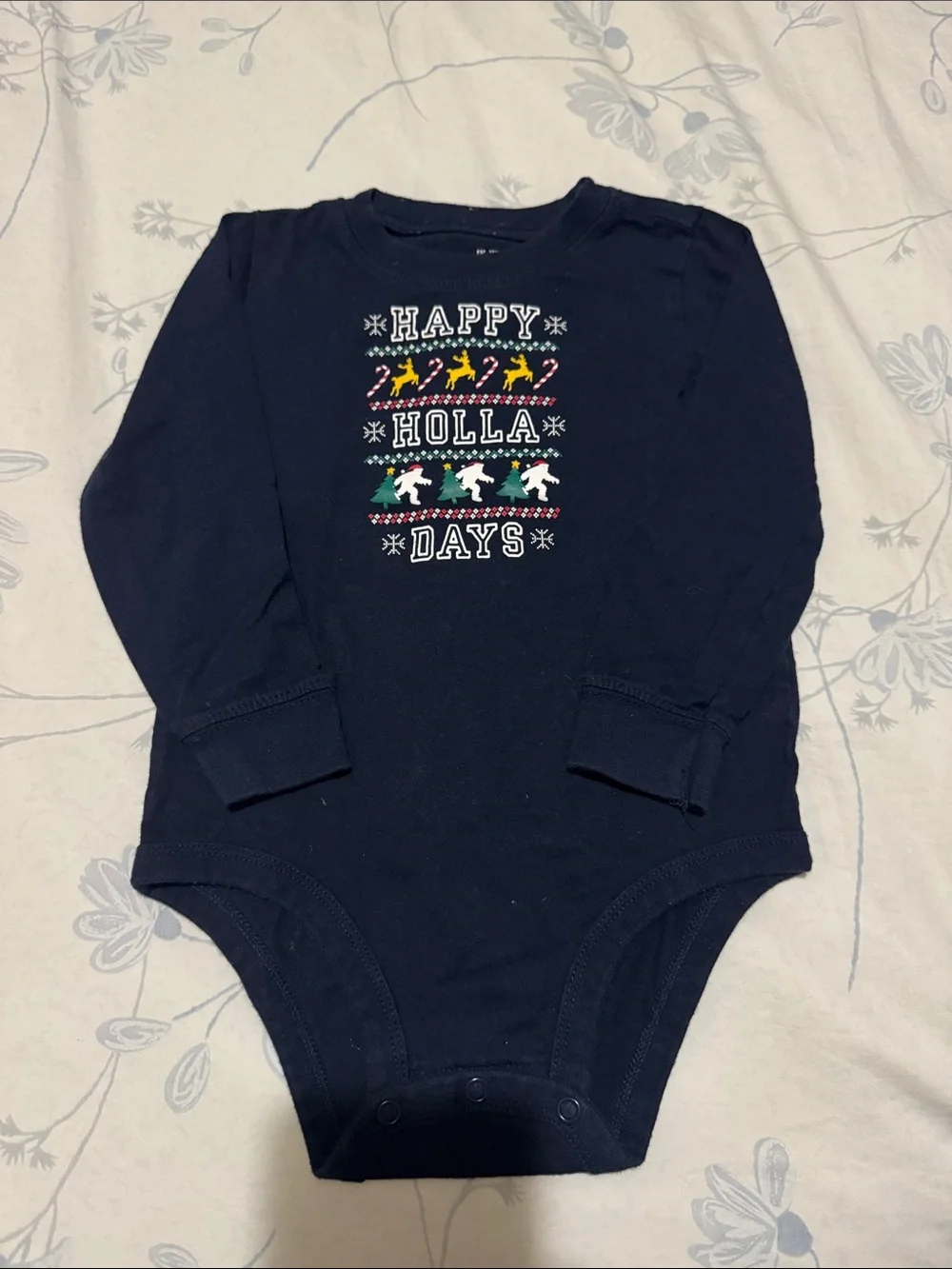 ⭐️Oshkosh Bgosh Baby Happy Holladays Long Sleeve Bodysuit (Size: 24M)